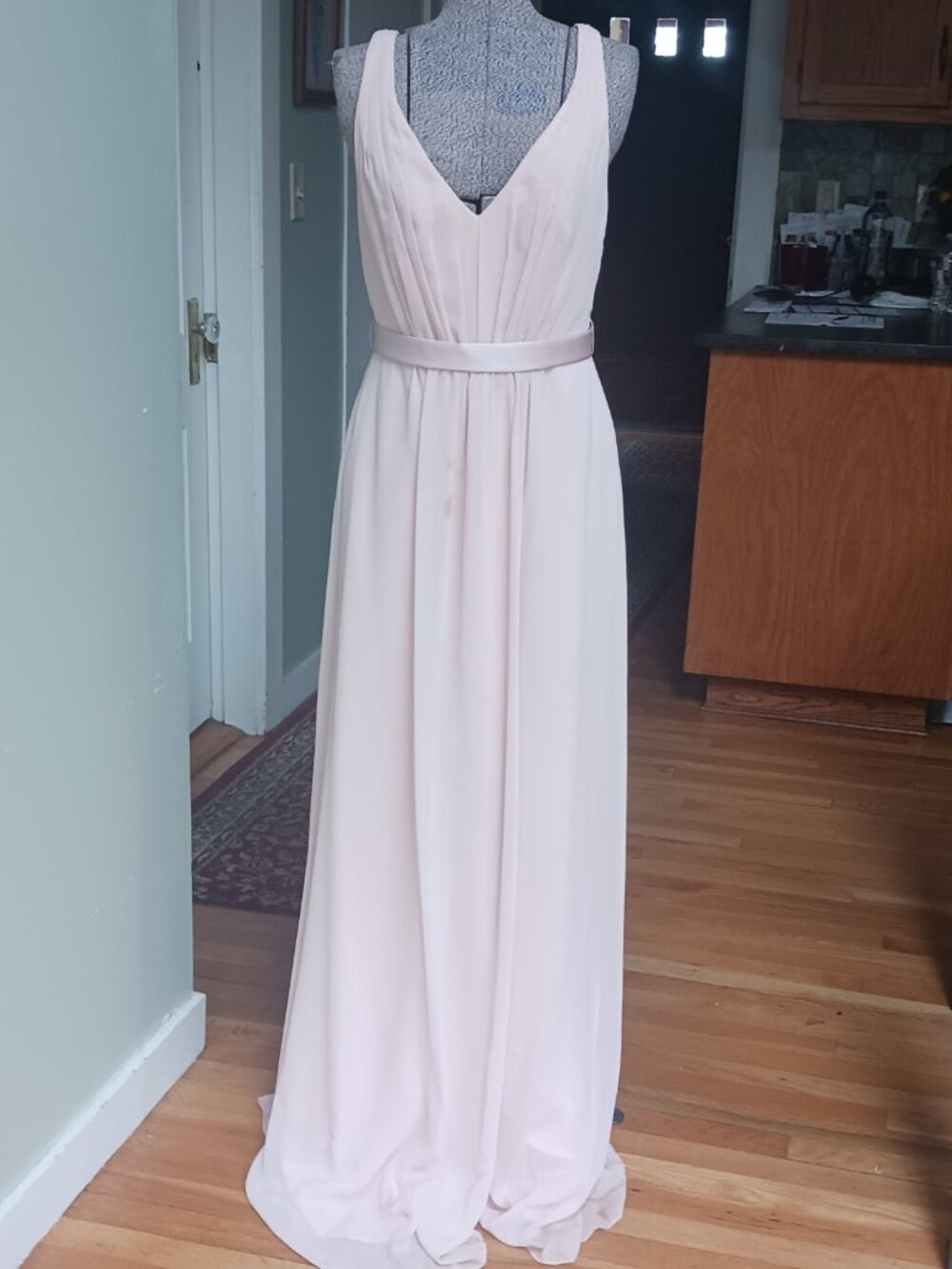 Vera Wang Blush Pink Chiffon Bridesmaid Dress